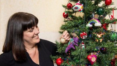 Фото - Любительница Рождества нарядила праздничную ёлку ещё в августе