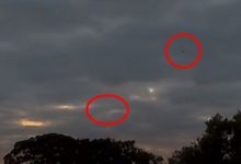 Фото - Полёт двух тёмных сферических НЛО был снят на видео