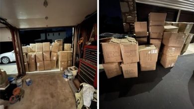 Фото - Добряк случайно завалил бабушкин гараж коробками с пожертвованными носками