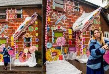Фото - Творческая женщина превратила свой дом в рождественский пряничный домик